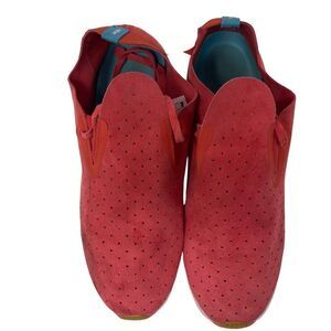 Native Men's Size 12 Red Suede Perforated Slip-On Sneakers